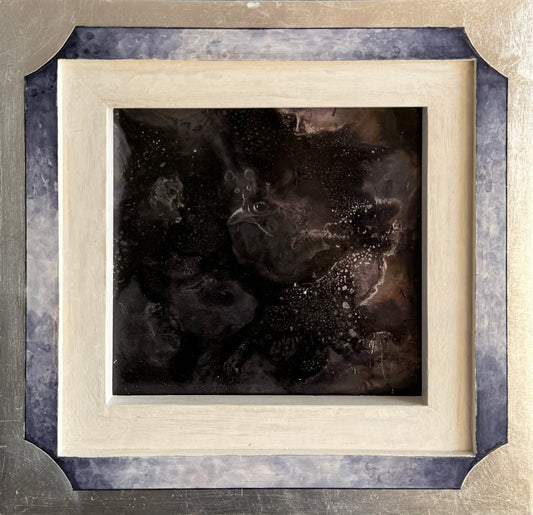 Pieza 90 - Israel Zzepda - "multiplicidad de mi" / tinta fuego sobre aluminio - 18 x 19 cm