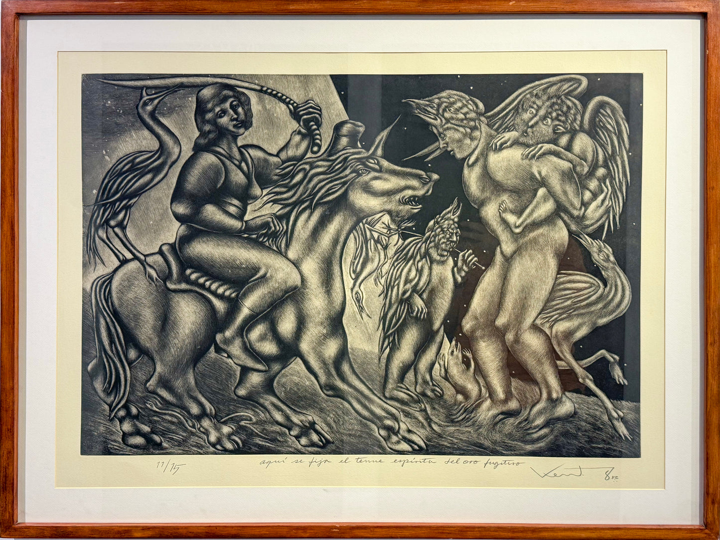 Pieza 03 - Daniel Kent - Aquí se fija el tenue espíritu del oro fugitivo / Grabado - 70 x 90 cm