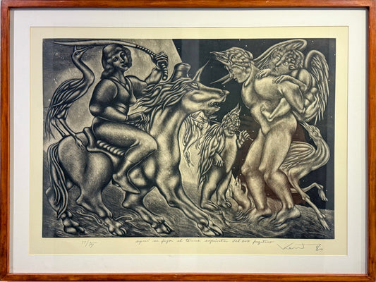 Pieza 03 - Daniel Kent - Aquí se fija el tenue espíritu del oro fugitivo / Grabado - 70 x 90 cm