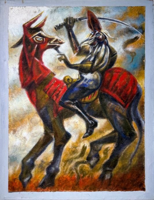 Pieza 05 - Daniel Kent - ST / Acrílico sobre papel amate - 120 x 90 cm