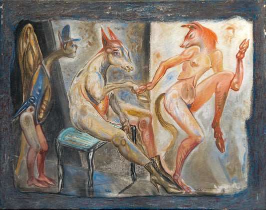Pieza 22 - Daniel Kent - Teatro del absurdo / Fresco - 90 x 100 cm