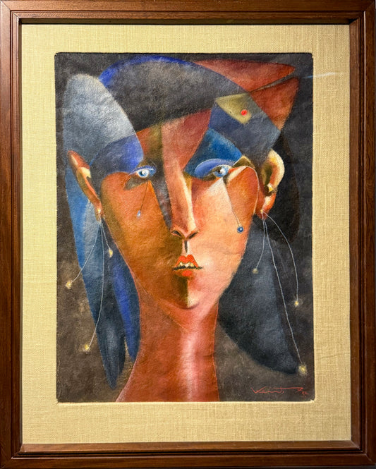 Pieza 23 - Daniel Kent - Lacrimosa / Acrílico sobre papel Amate - 75 x 55 cm