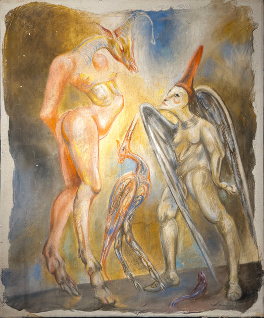 Pieza 36 - Daniel Kent - Teatro del absurdo / Fresco - 110 x 90 cm
