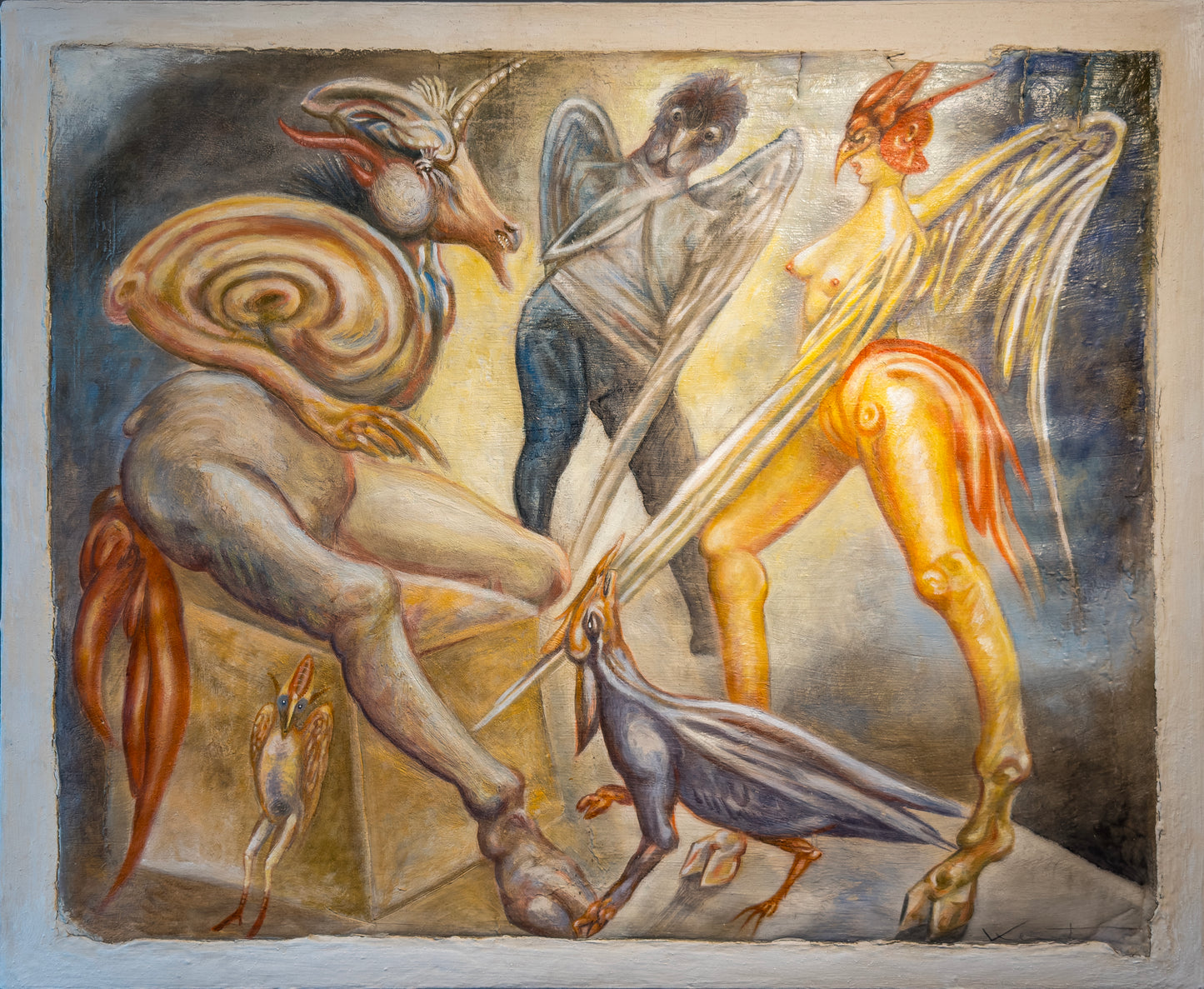Pieza 37 - Daniel Kent - Teatro del absurdo / Fresco - 110 x 130 cm