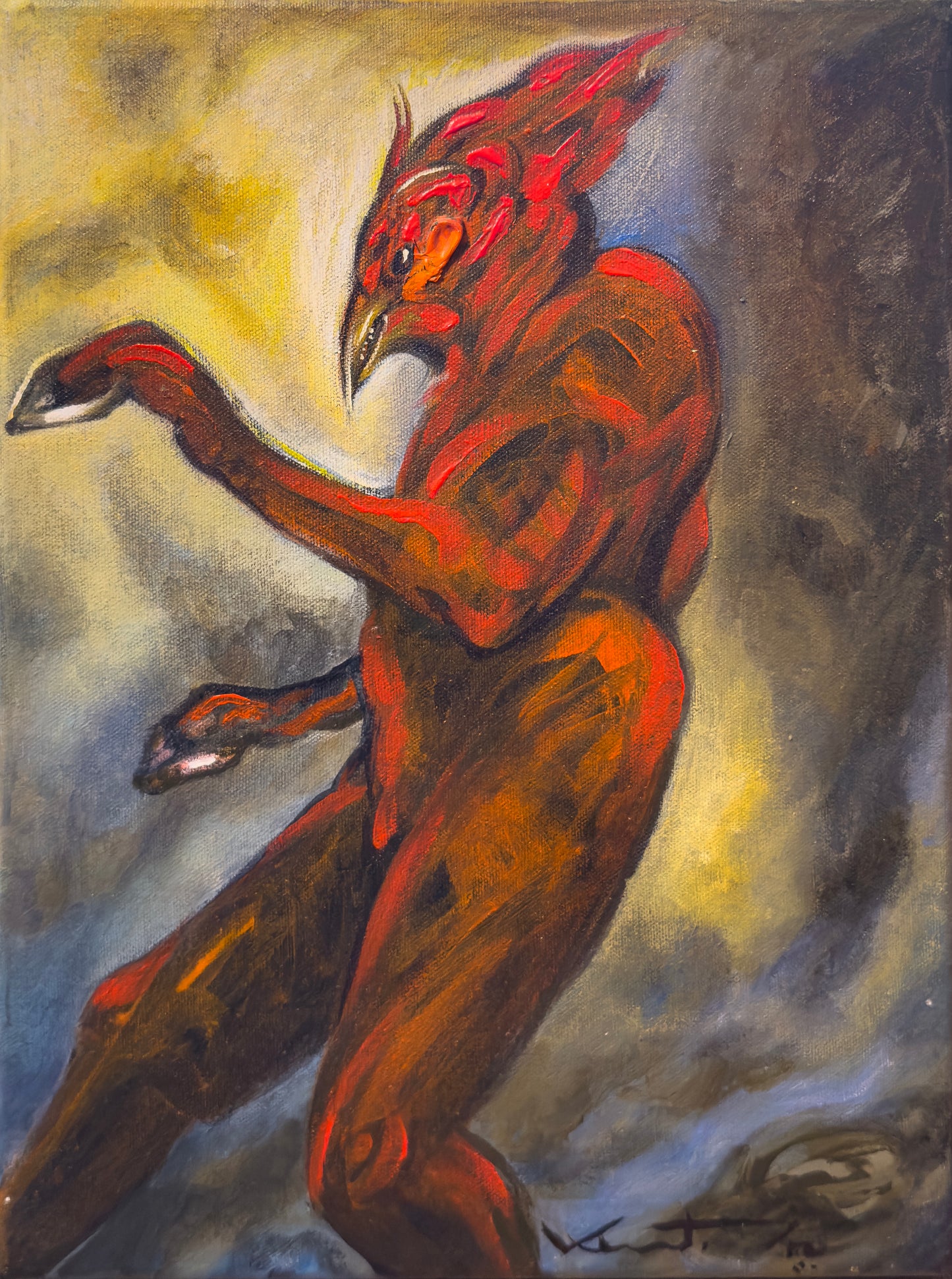 Pieza 34 - Daniel Kent - ST / Acrílico sobre tela - 40 x 30 cm