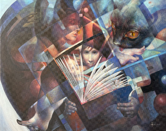 Pieza 63 - Israel Zzepda - "Lectura profunda" / acrilico sobre tela - 100 x 80 cm