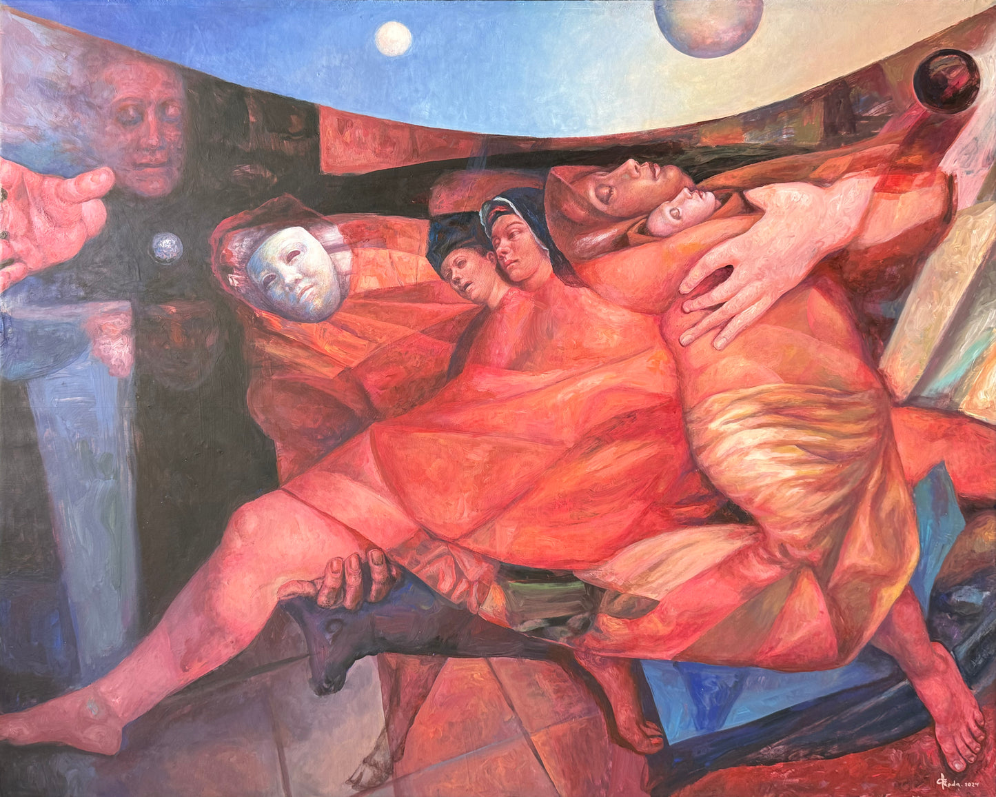 Pieza 66 - Israel Zzepda - "La gran familia" / acrilico sobre tela - 102 x 90 cm