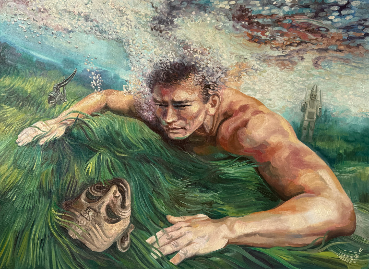 Pieza 37 - Homero Regla - "Alter ego" / acrilico sobre tela - 100 x 130