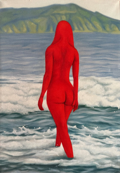 Moises Ulloa  – ST mujer en la playa  / oleo sobre tela sobre - – 50 x 70 cm – 1/7