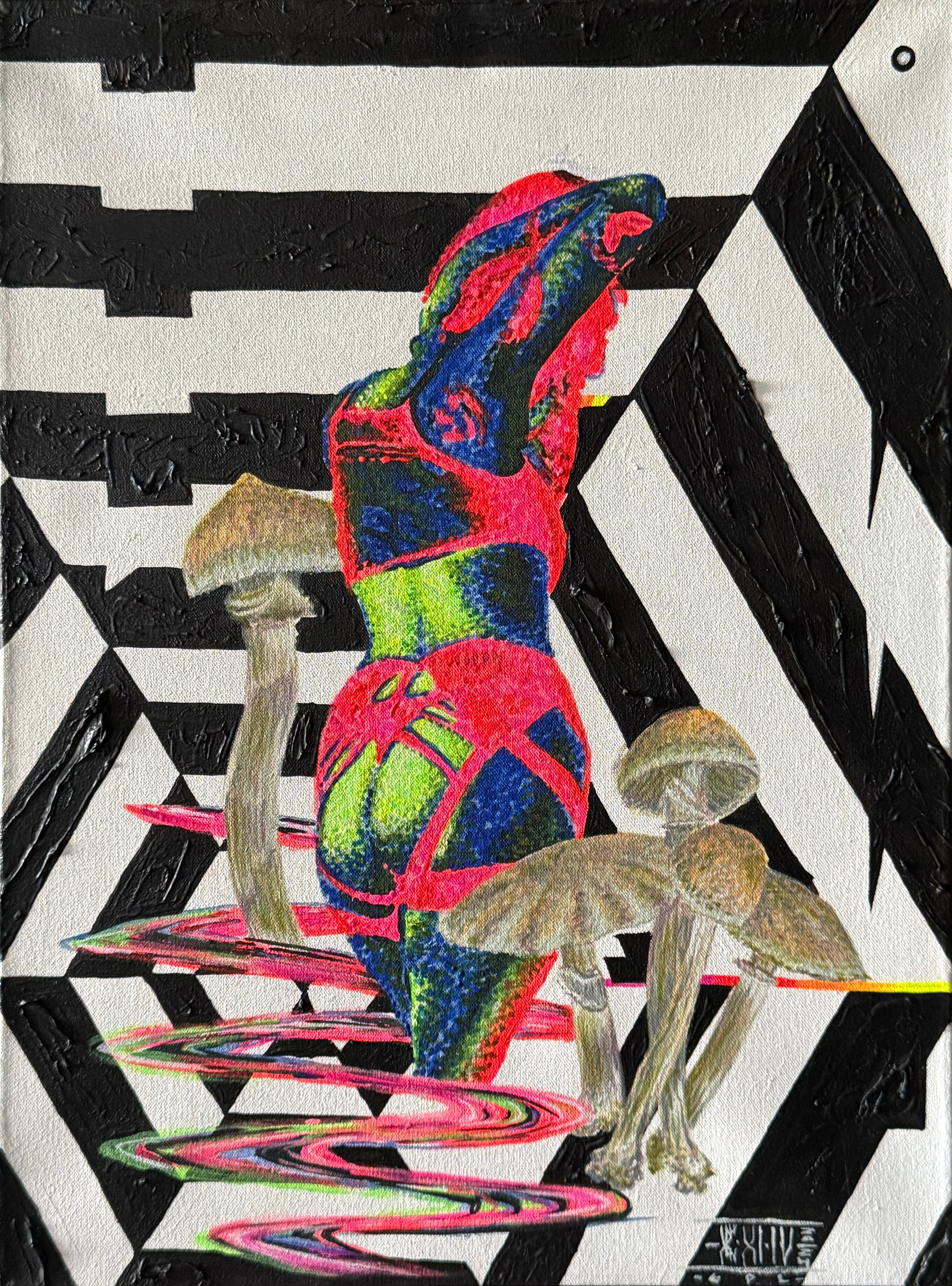 Hugo Gutierrez 901104 - Desmembramiento / acrilico sobre tela - 40 x 30 cm
