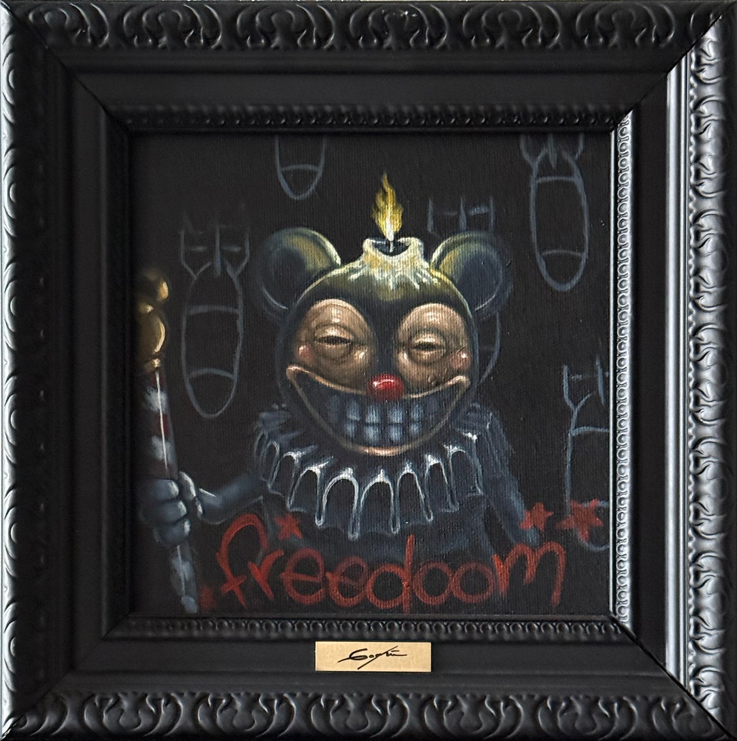 Goghi Escobedo  - Freedoom  / òleo  sobre tela  - 18 x 18 cm
