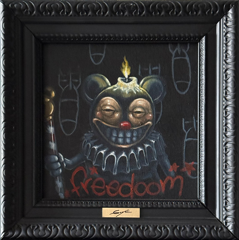 Goghi Escobedo  - Freedoom  / òleo  sobre tela  - 18 x 18 cm
