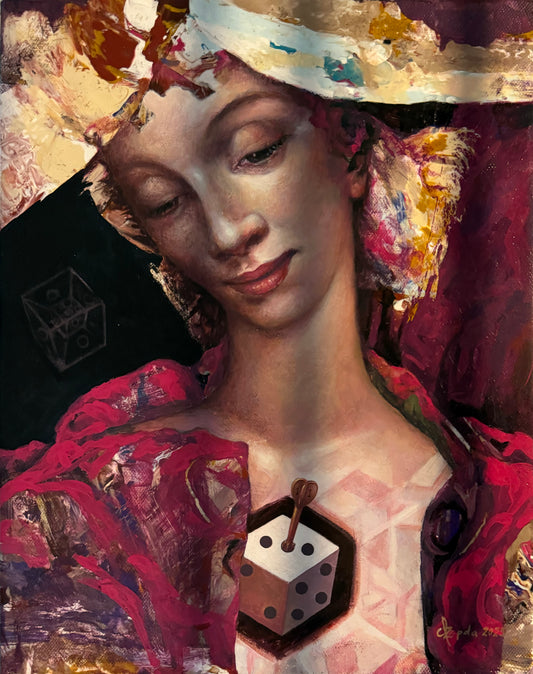 Pieza 55 - Israel Zzepda - "Pensar en 4D" / acrilico sobre tela - 43 x 34 cm