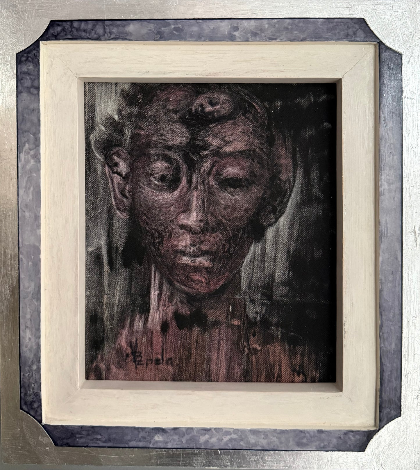 Pieza 74 - Israel Zzepda - "Encuentro" / acrilico sobre tela - 64 x45 cm