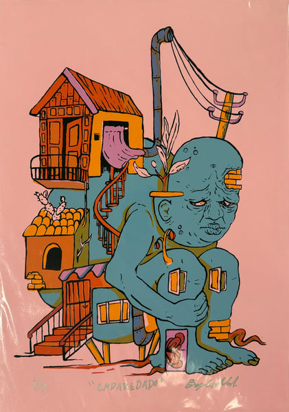 Miroslava Bocanegra - Emparedado / Serigrafía sobre papel - 35 x 50 cm