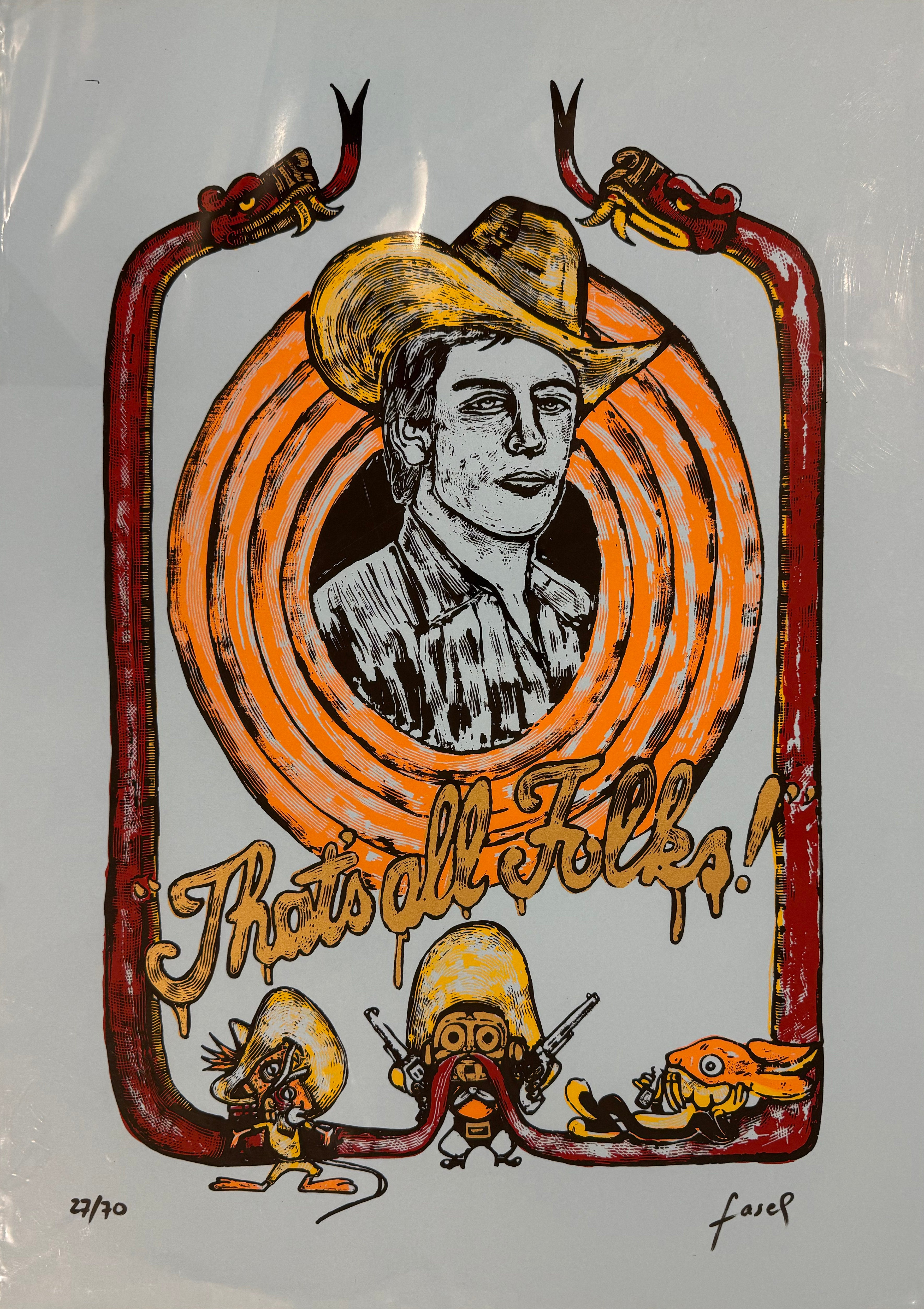 Manuel Ruelas  - Chalino / Serigrafía sobre papel - 50 x 70 cm