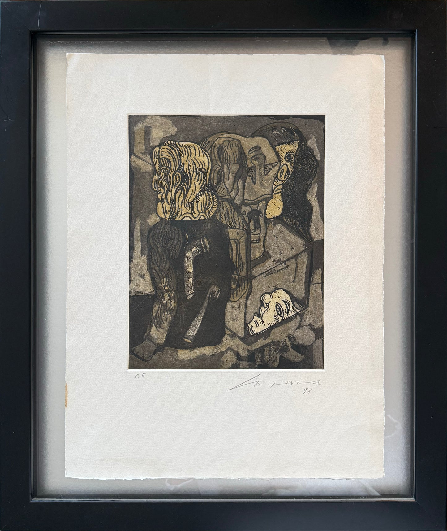 Lote 71: José Luis Cuevas - ST C.E. / Grabado - 50 x 40 cm