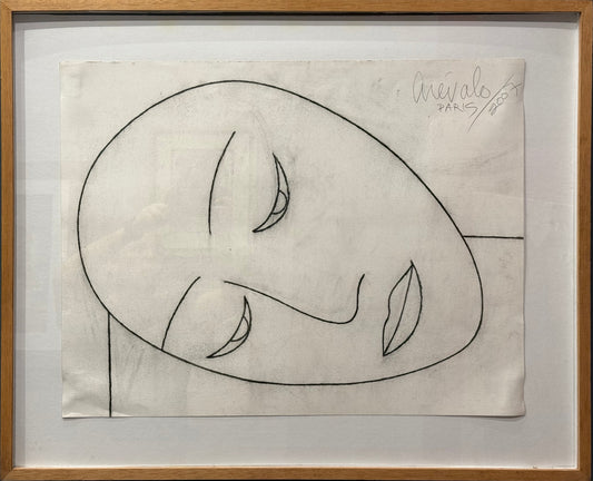 Javier Arévalo - Cara de luna menguante / Carboncillo sobre papel - 50 x 65 cm