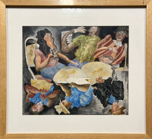 Javier Arévalo - Disfruta, coma y beba, que la vida es breve / Acuarela sobre papel - 34 x 40 cm