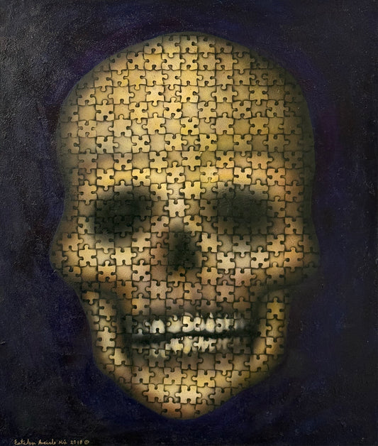 Esteban Arévalo - Rompe Cabeza / Óleo sobre tela - 100 x 80 cm