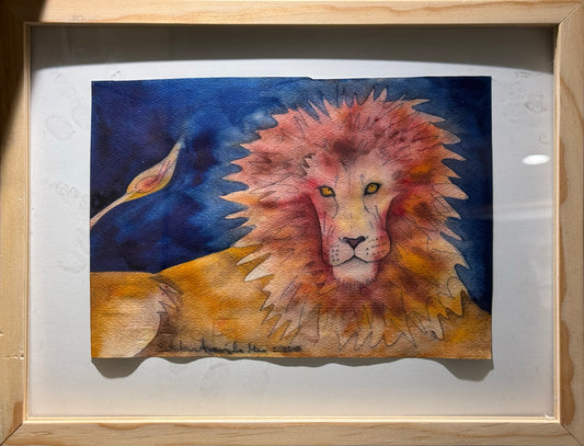 Esteban Arévalo - Leon / Acuarela sobre papel - 17 x 24 cm