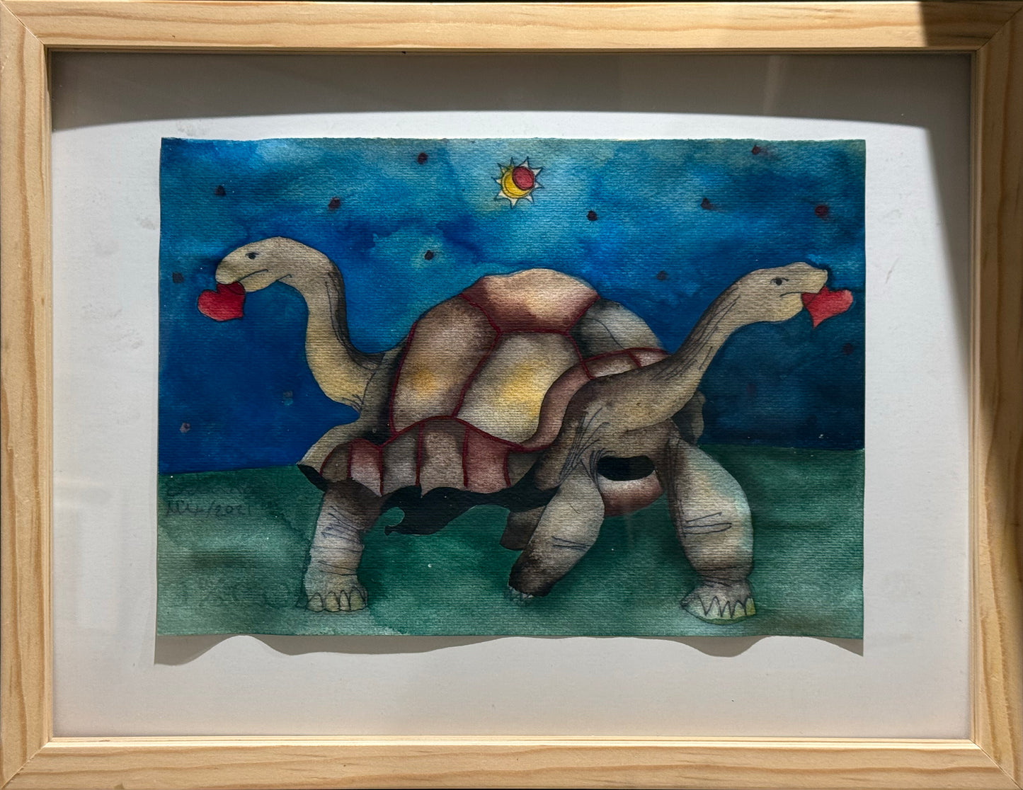 Esteban Arévalo - Tortuga siames / Acuarela sobre papel - 17 x 24 cm