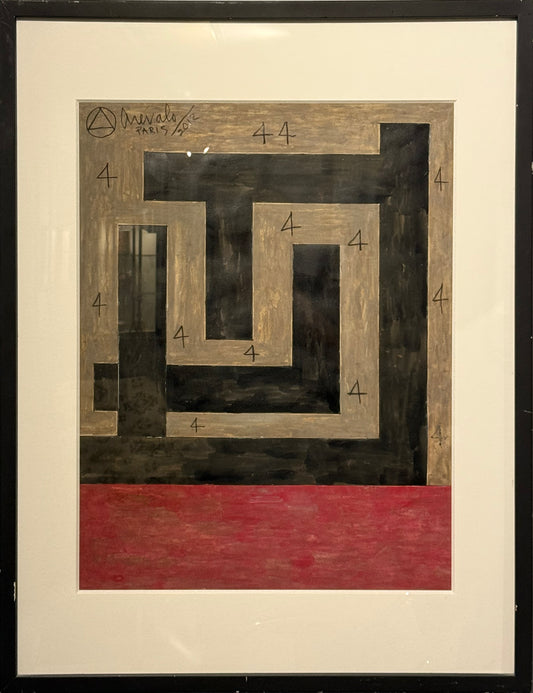 Javier Arévalo - Cuatro por cuatro / Acuarela sobre papel - 63 x 48 cm