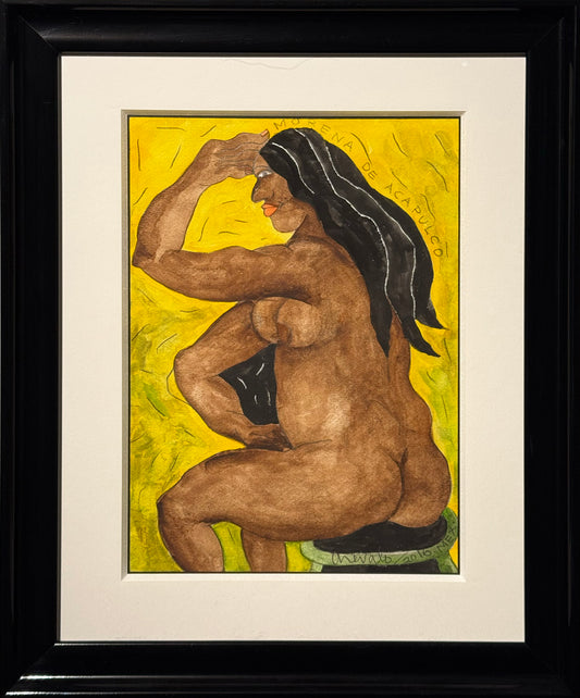 Javier Arévalo - Morena de Acapulco / Acuarela sobre papel - 33 x 23 cm