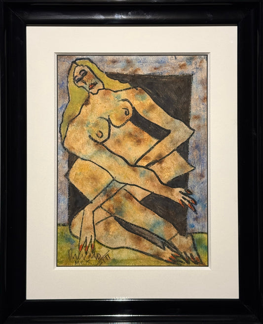 Javier Arévalo - Mujer dormida / Acuarela sobre papel - 33 x 23 cm