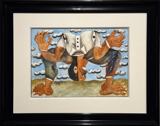 Javier Arévalo - Hombre cangrejo / Acuarela sobre papel - 23 x 33 cm