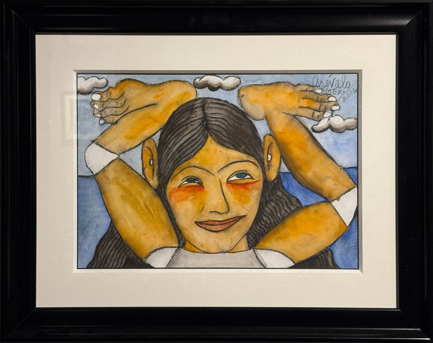 Javier Arévalo - De pies a cabeza / Acuarela sobre papel - 23 x 33 cm