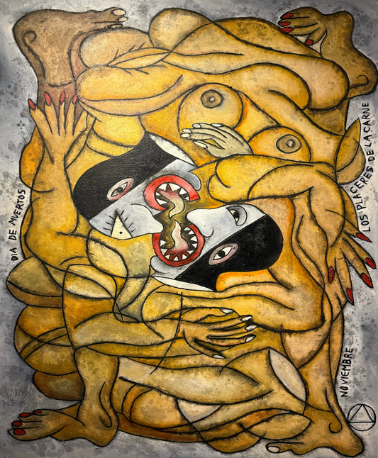 Javier Arévalo - Los placeres de la carne / Óleo sobre tela - 170 x 130 cm