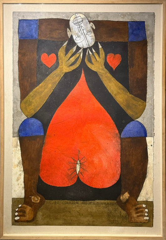 Javier Arévalo - Mujer corzón, mujer sin razón / Acuarela sobre papel - 150 x 100 cm