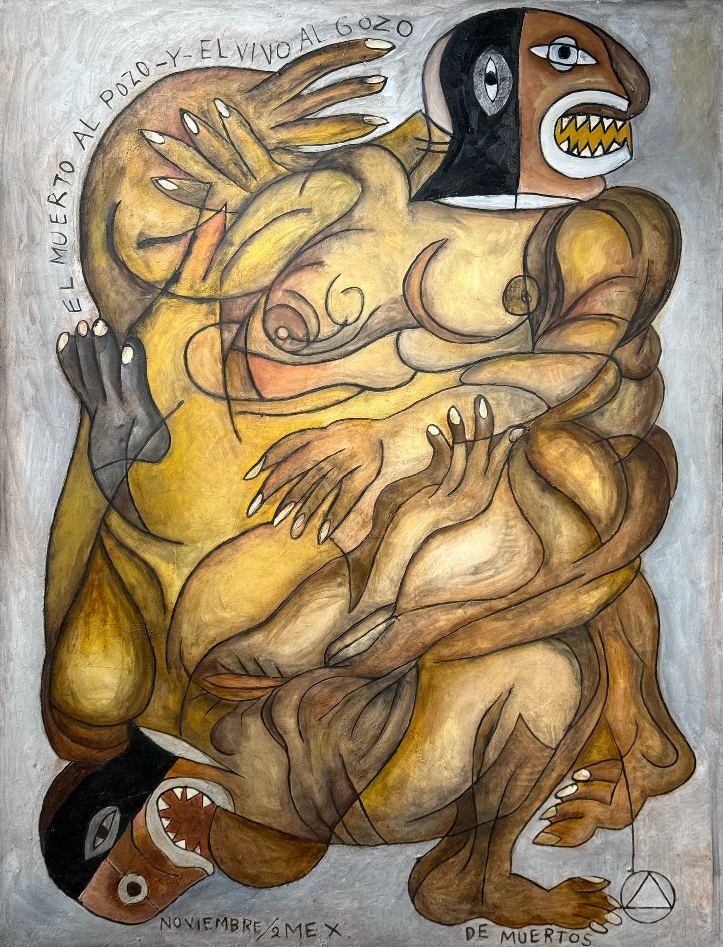 Javier Arévalo - El muerto al pozo y el vivo al gozo / Óleo sobre tela - 170 x 130 cm