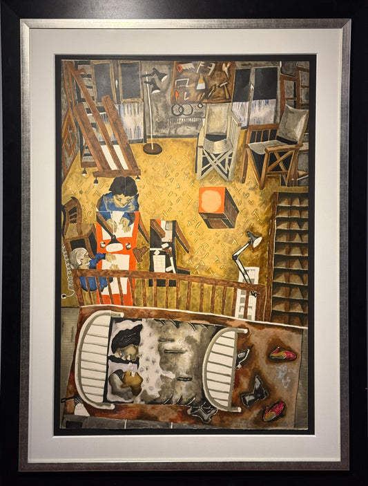 Javier Arévalo - Mi estudio en París / Grabado - 77 x 112 cm