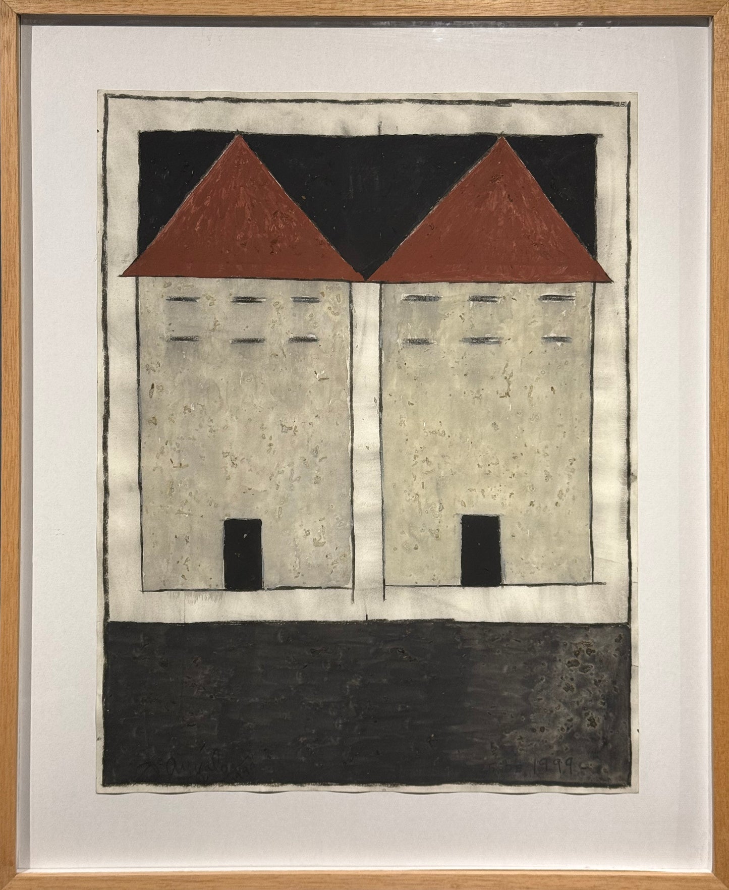 Javier Arévalo - Quien tiene ventana de vidrios, que no le tire piedra a sus vecinos. / Acuarela sobre papel - 50 x 64 cm