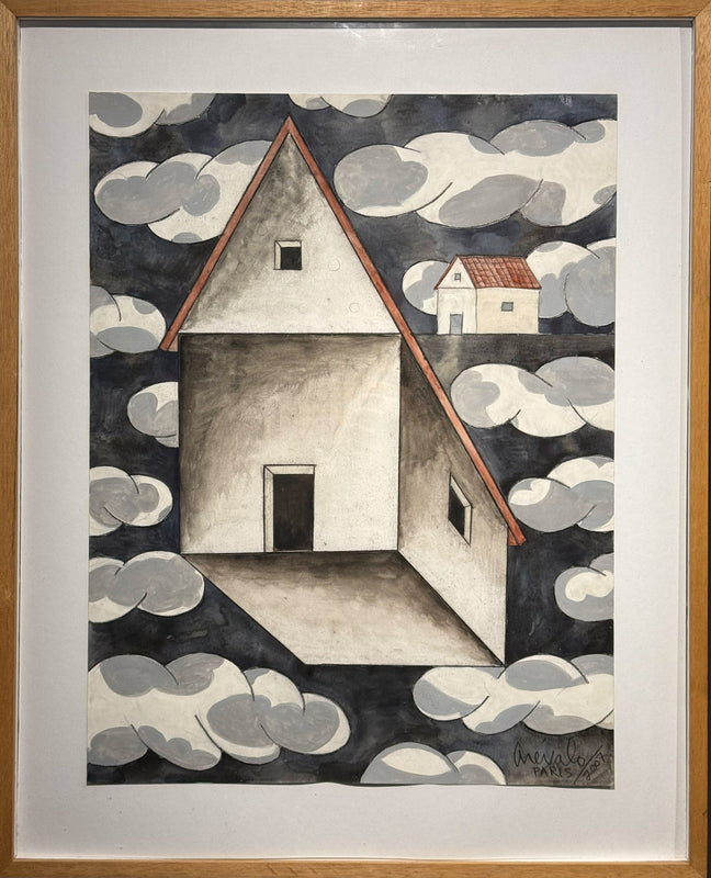 Javier Arévalo – Casa flotante / Acuarela sobre papel – 64 x 50 cm – 1/1
