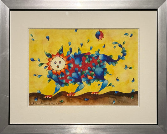 Esteban Arévalo - El leon no es como lo pintan / Acuarela sobre papel - 16 x 24 cm