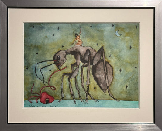 Esteban Arévalo - Hormiga del planete de los gigantes / Acuarela sobre papel - 29 x 39 cm