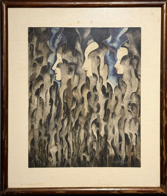 Esteban Arévalo - Enigma resuelto / Acuarela sobre papel - 50 x 40 cm