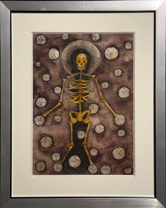 Esteban Arévalo - Se nos acabo el tiempo / Acuarela sobre papel - 33 x 23 cm