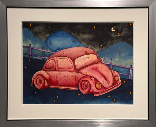 Esteban Arévalo - Mi Bocho / Acuarela sobre papel - 30 x 40 cm