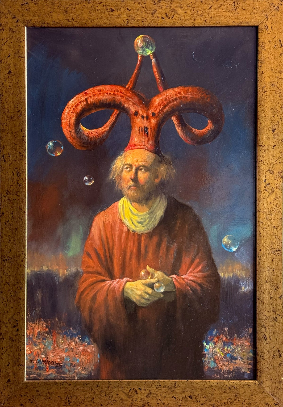 Fernando Garrido – Buscador de Universos / Óleo sobre mdf – 40 x 61 cm – 1/1