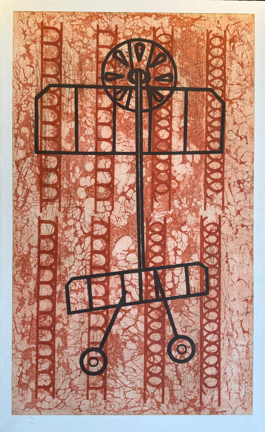 Manuel Castro Leñero - Fuera de radar I / Grabado en metal - 160 x 100 cm