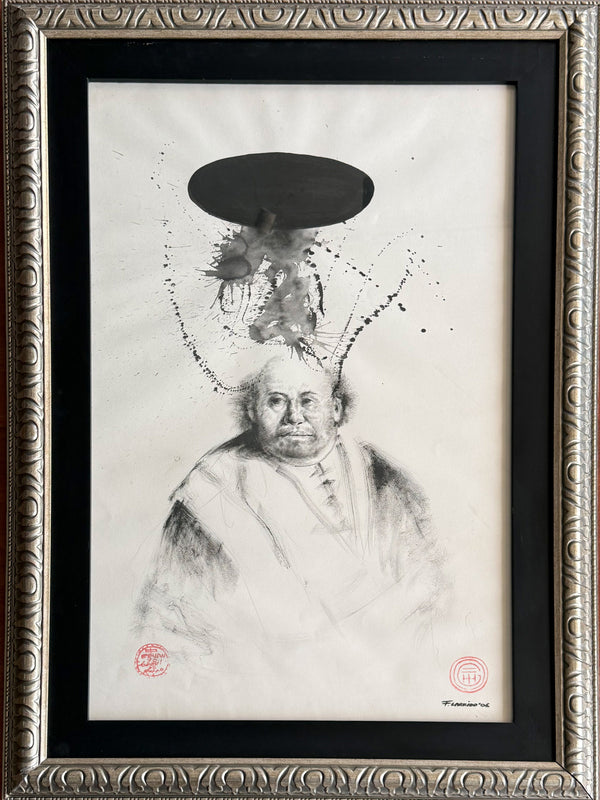 Fernando Garrido – S/T Pelón con circulo arriba  / Tinta sobre papel – 58 x 89 cm – 1/1