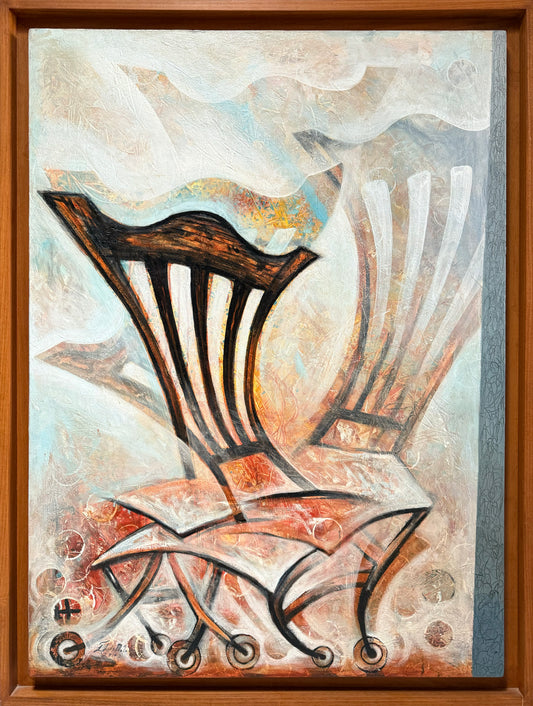 José Luis Malo - Sillas / Oleo sobre tela - 119 x 82 cm