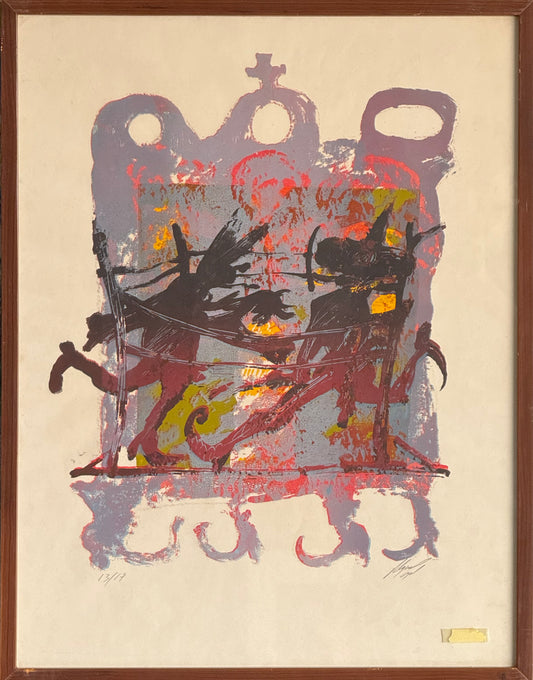 Miguel Angel lopez - ST / Serigrafia - 63 x 48 cm