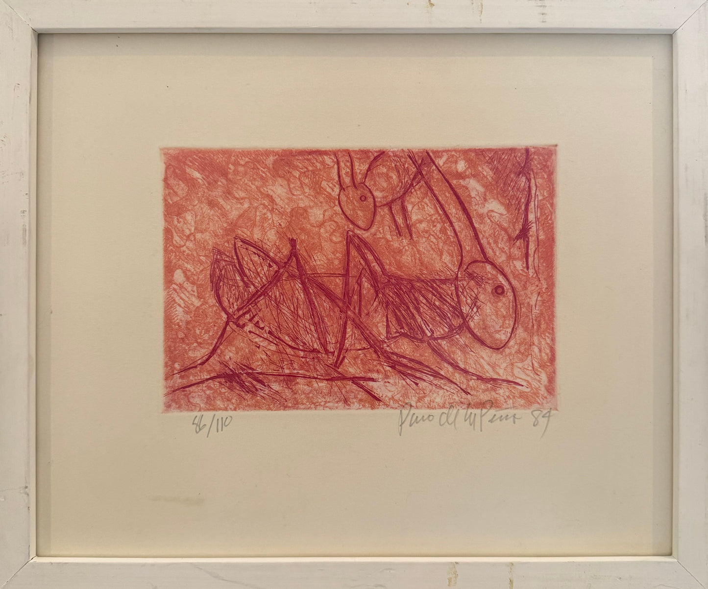 Paco de la peña - Chapulin / Grabado - 12,5 x 18,5 cm