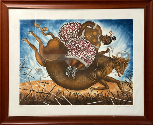 LOTE 039 / Maximino Javier - Mujer Jiribilla / Grabado - 59 x 78 cm