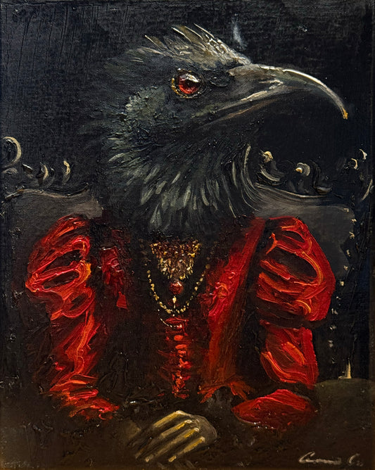 Aram Cortés - Diplomacia / Óleo sobre tela - 20 x 25 cm